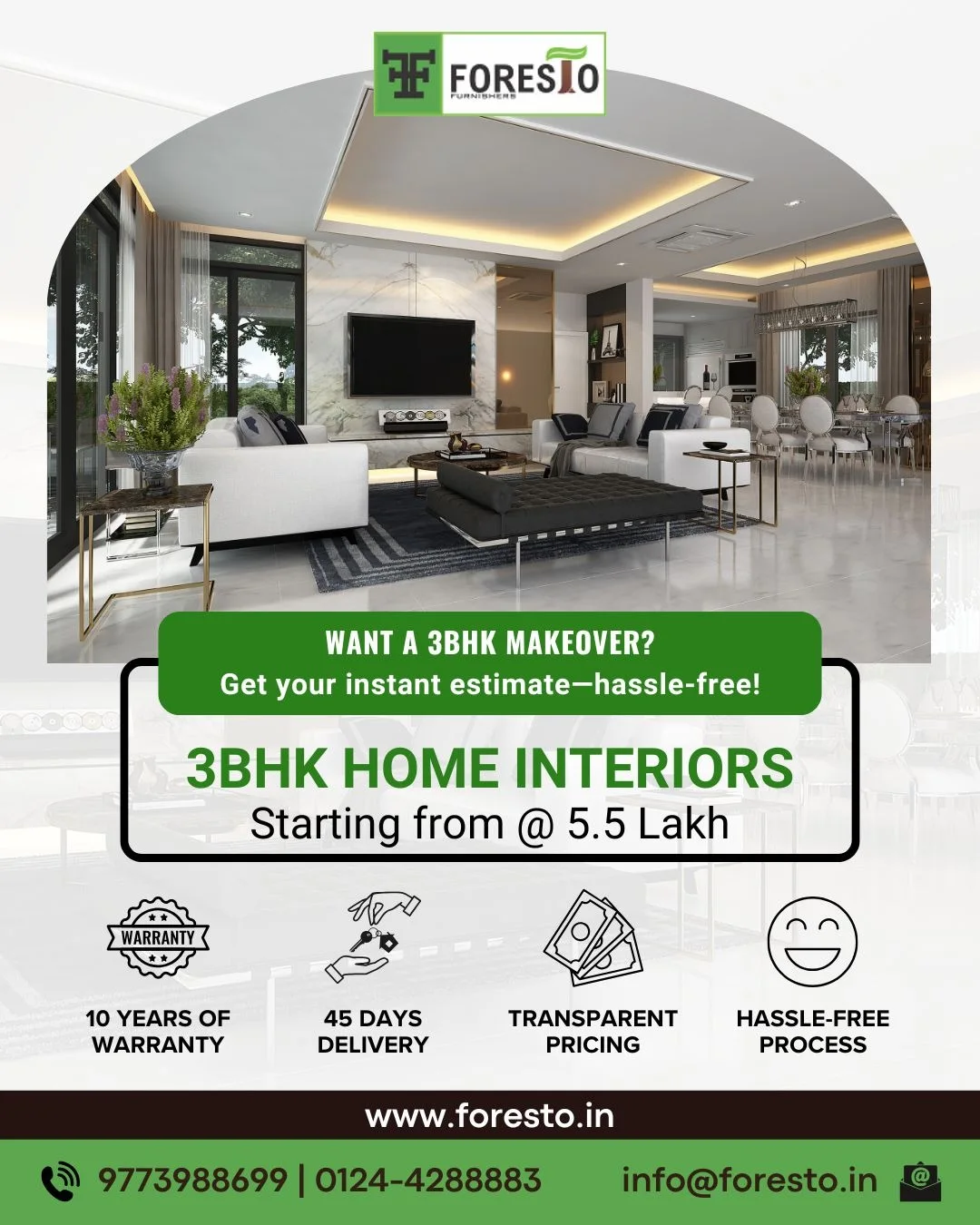 Foresto Interiors — interior design digital growth